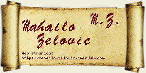 Mahailo Zelović vizit kartica